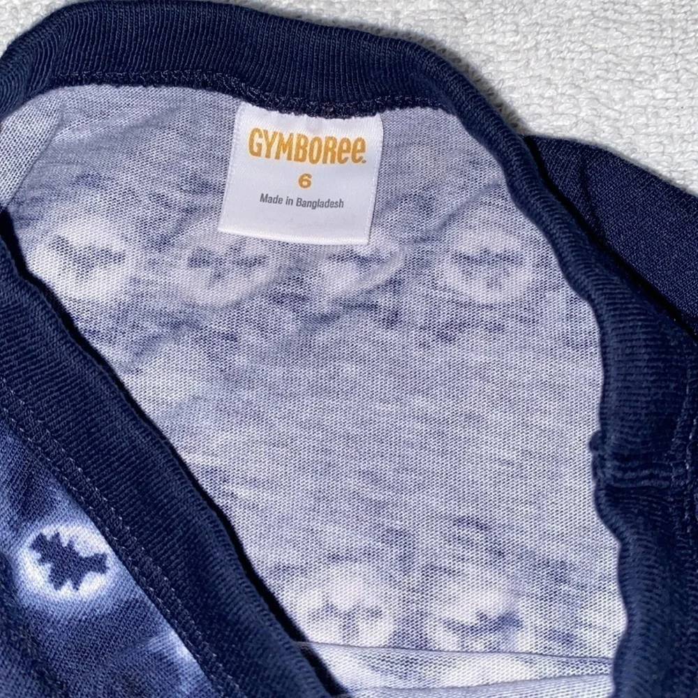Gymboree T-shirt tye dye look short sleeve crewneck 100% cotton size 6